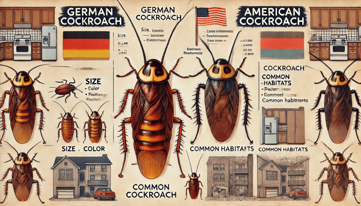 German vs American cockroach