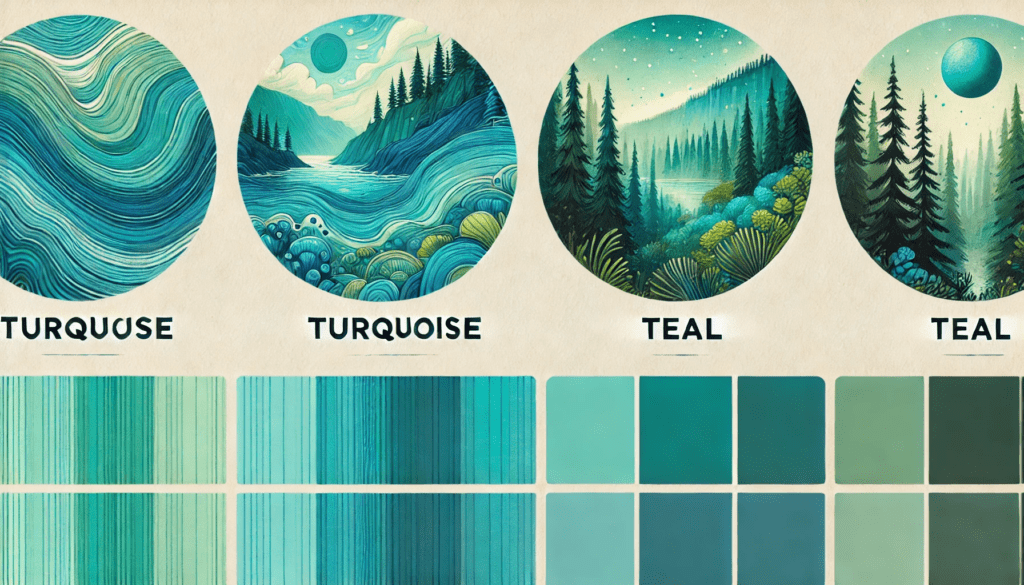 Turquoise vs Teal